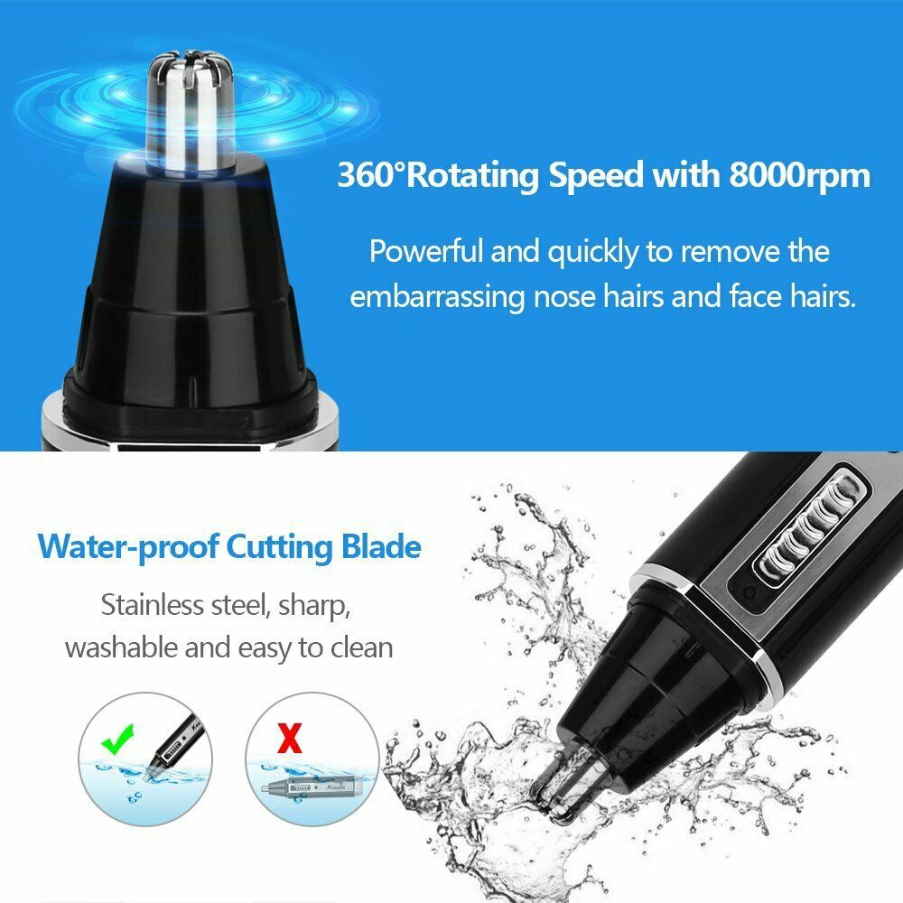 4 IN 1 Nose Hair Trimmer USB Rechargeable Electric Painless Hair