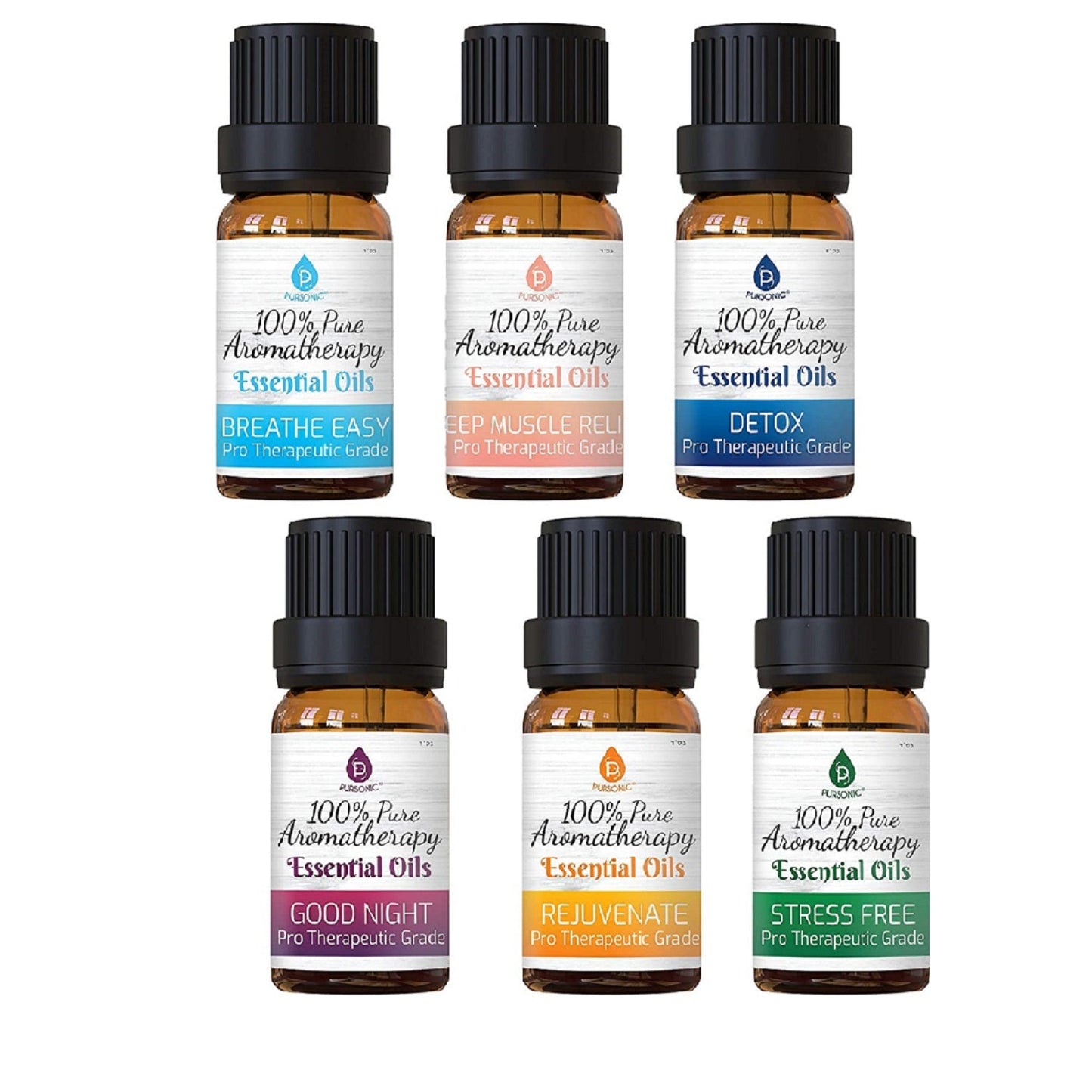 6 Pack of 100% Pure Essential Aromatherapy Oils Blends