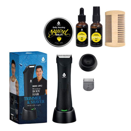 Mario Lopez Wireless Body Hair Trimmer & Shaver and Beard Care