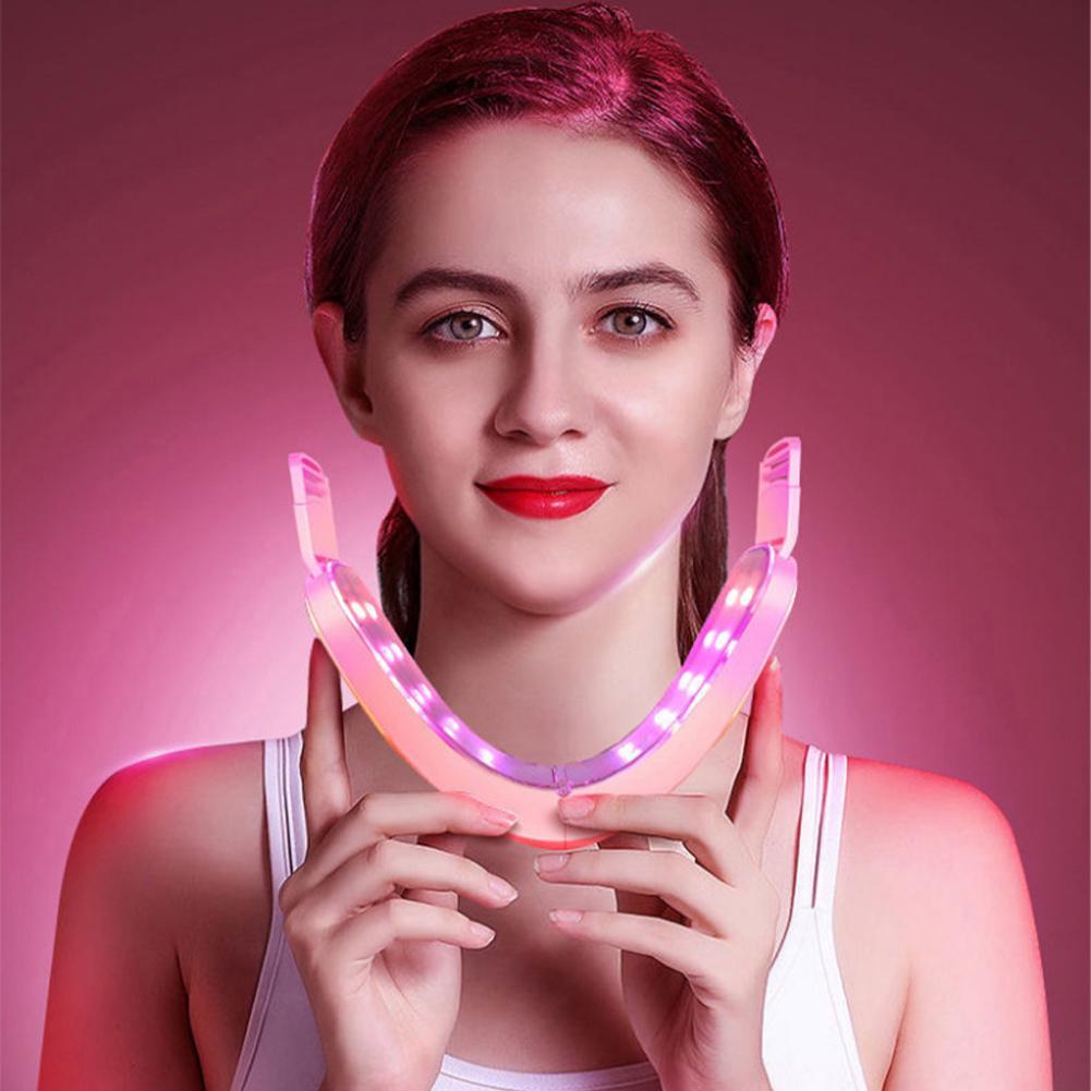 Facial Lifting Device LED Photon Therapy Facial Slimming Massager